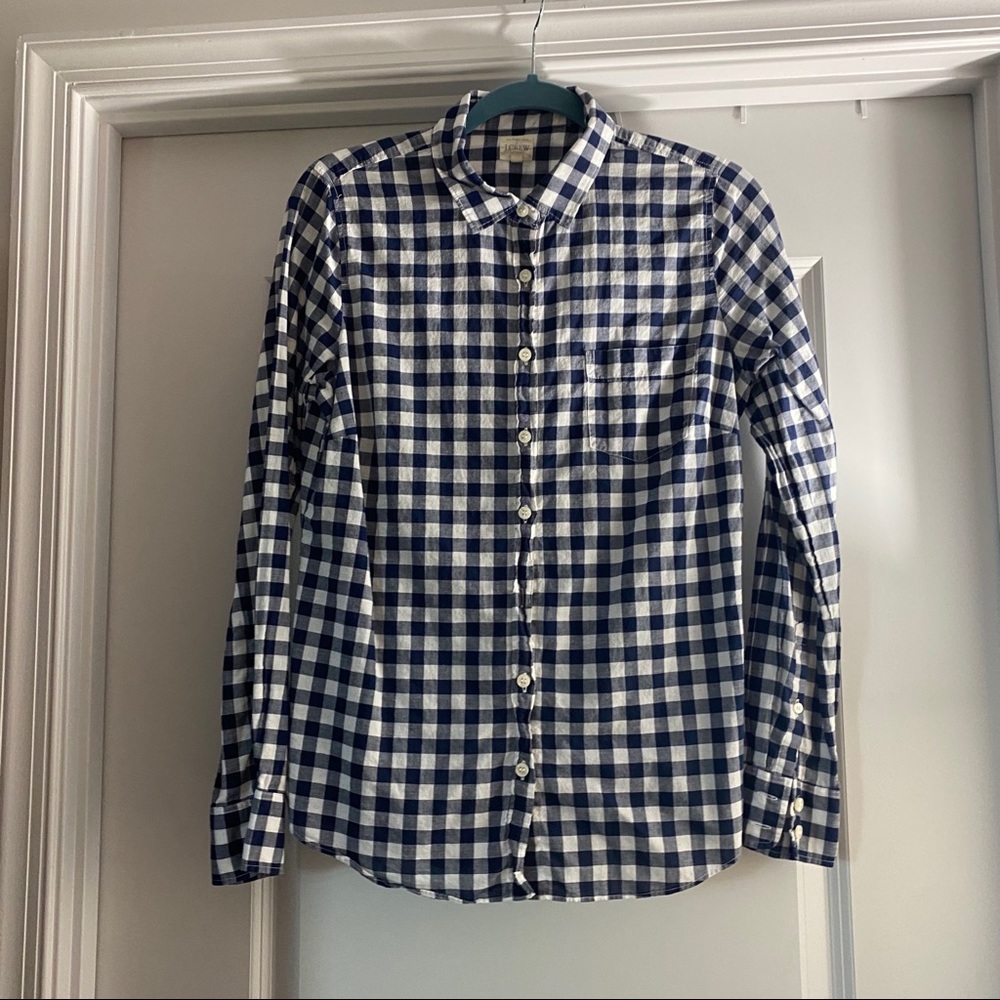 J. Crew Checkered Button Down Shirt - image 1